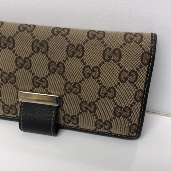 Gucci Brown Monogram Continental Flap Wallet - Picture 2 of 12